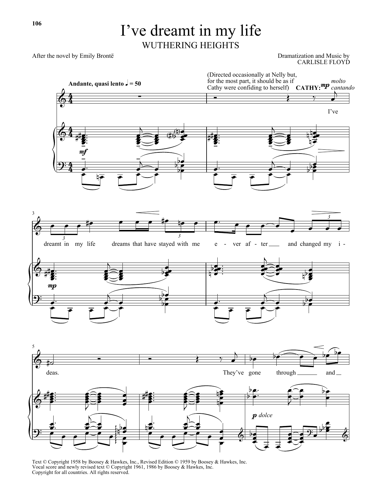 Produktbild zu: I've dreamt in my life (from Wuthering Heights)