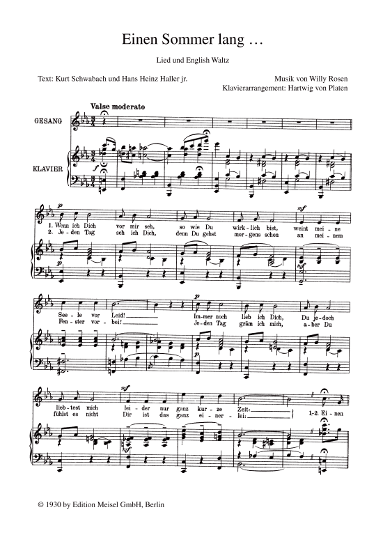 Produktbild zu: Einen Sommer lang