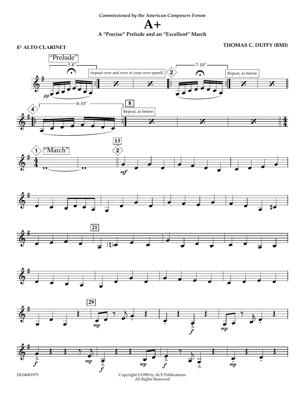 Product picture to: A+: A "Precise" Prelude and an "Excellent" March - Eb Alto Clarinet