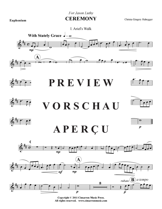 Product gallery: Page 10 of 11 Ceremony – 4 Sätze , , (baritone/pos + piano)