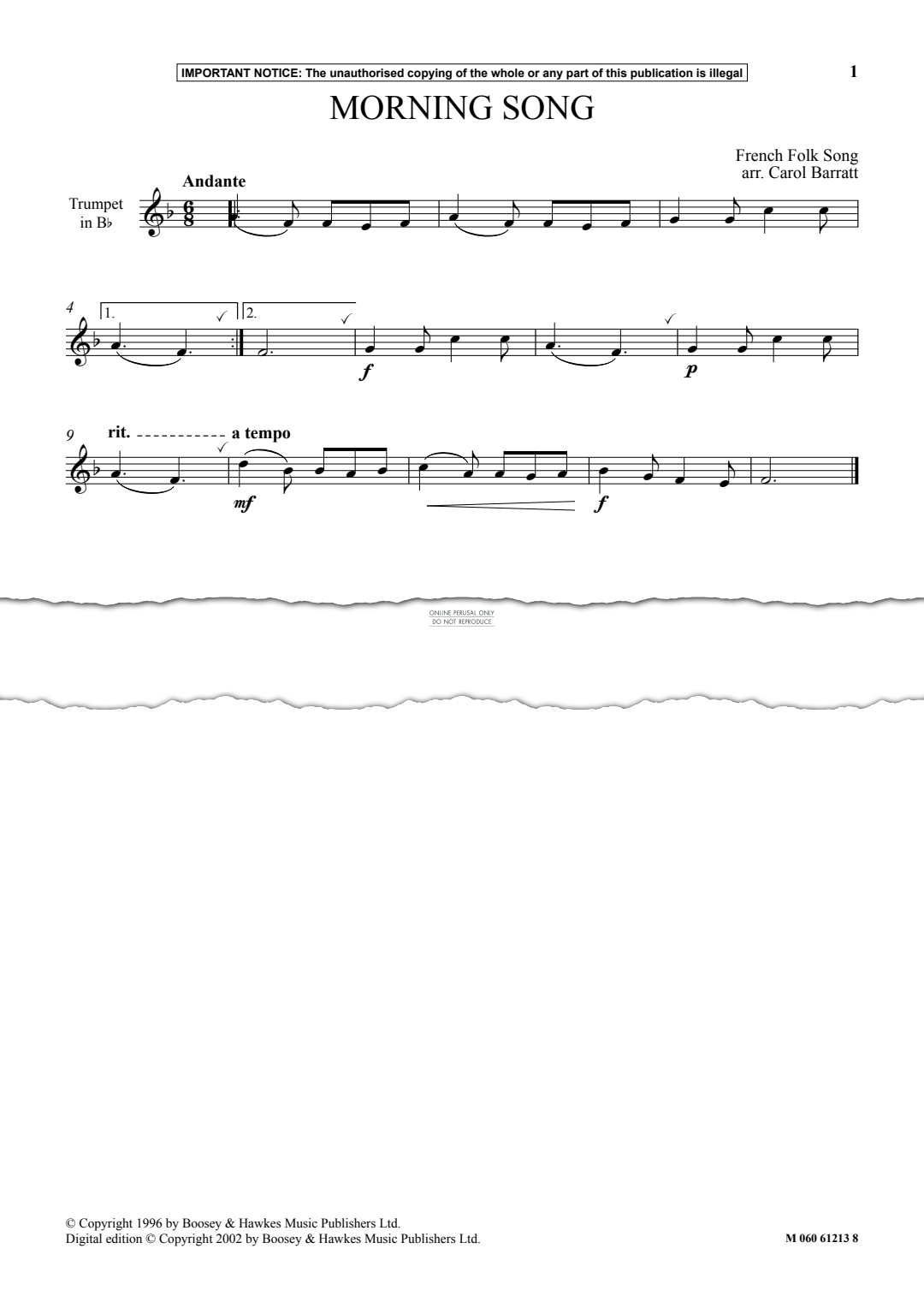 Product gallery: Page 1 of 1 Morning Song, Carol Barratt