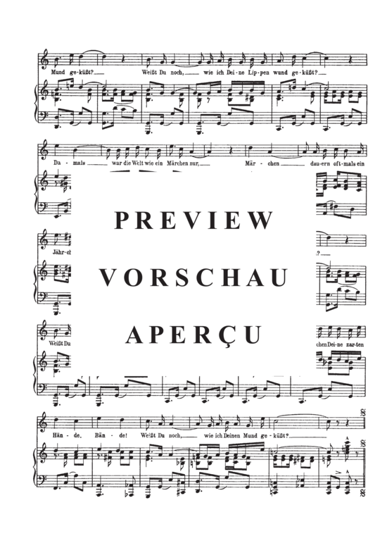 Produktgalerie: Seite 3 von 3 Weißt Du noch, wie ich Deinen roten Mund geküsst, 	, Klavier und Gesang