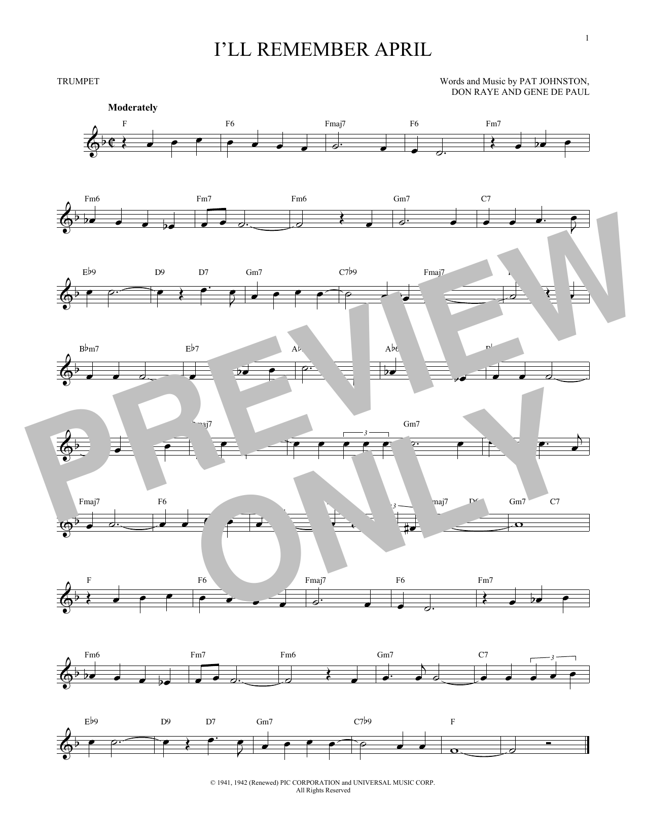 Produktgalerie: Seite 1 von 1 I'll Remember April, Woody Herman & His Orchestra, Trompete