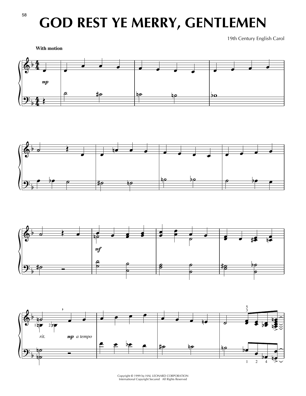 Product picture to: God Rest Ye Merry, Gentlemen [Jazz version] (arr. Frank Mantooth)