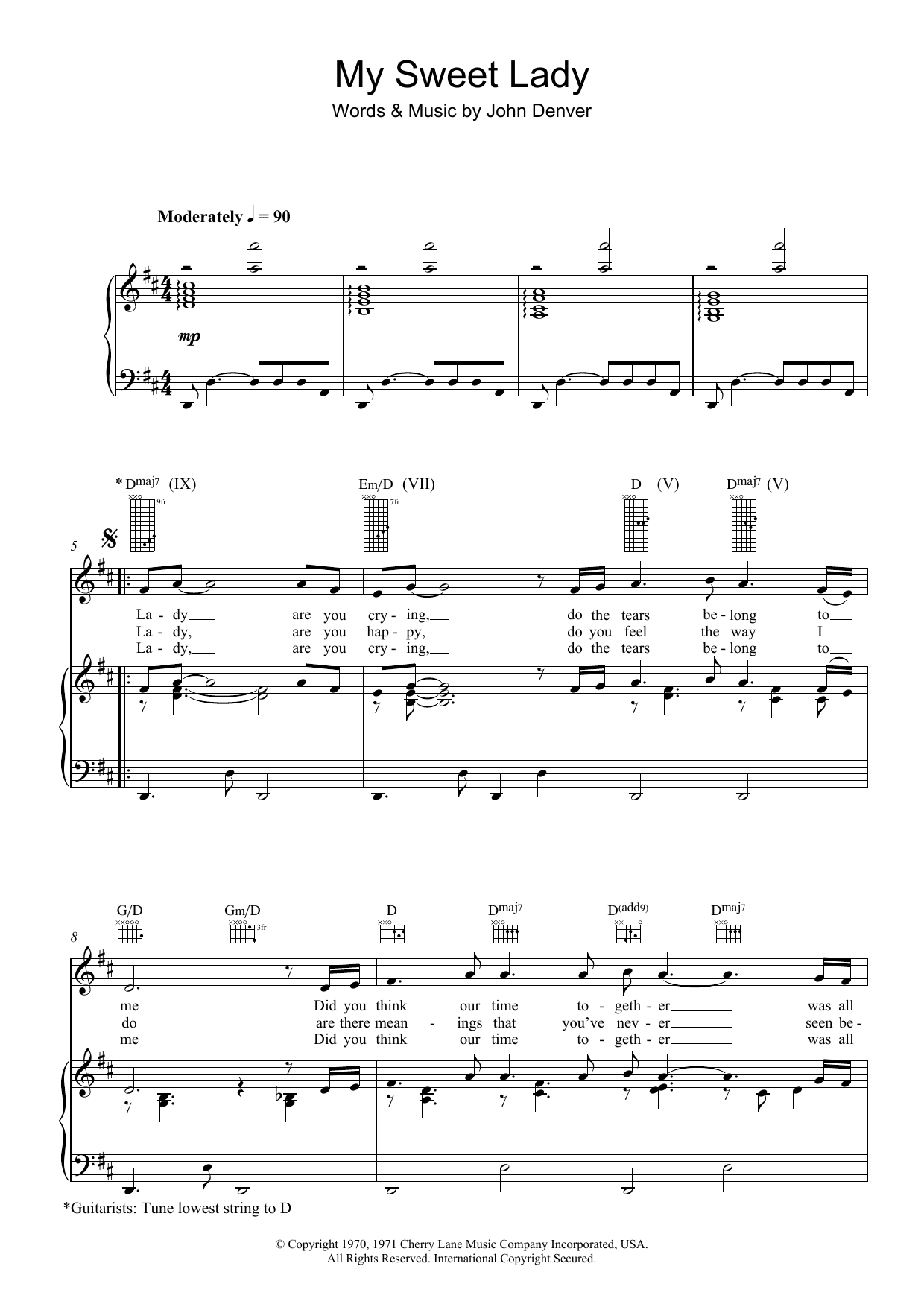 Produktgalerie: Seite 1 von 1 My Sweet Lady, John Denver, Gesang, Gitarre, Klavier