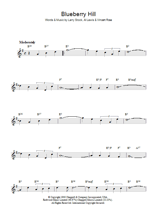 Produktgalerie: Seite 1 von 1 Blueberry Hill, Fats Domino, Melodieinstrument