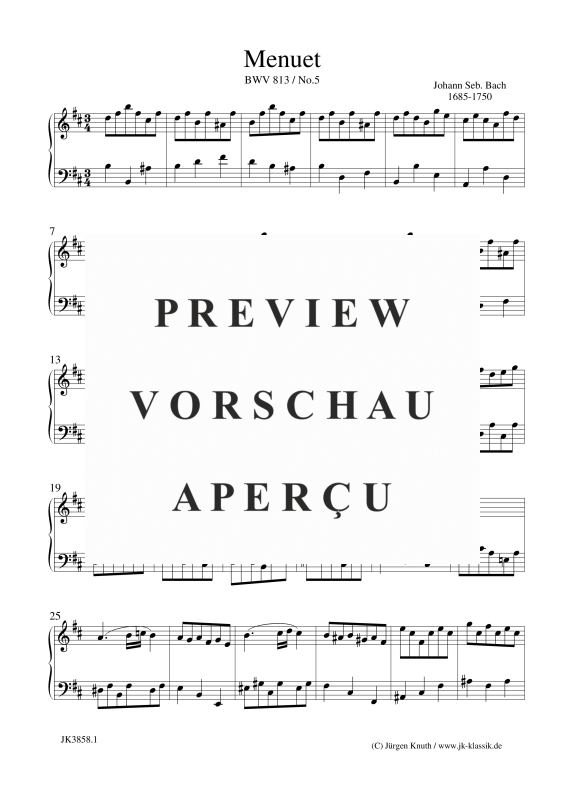 gallery: Menuet , , (Klavier Solo)