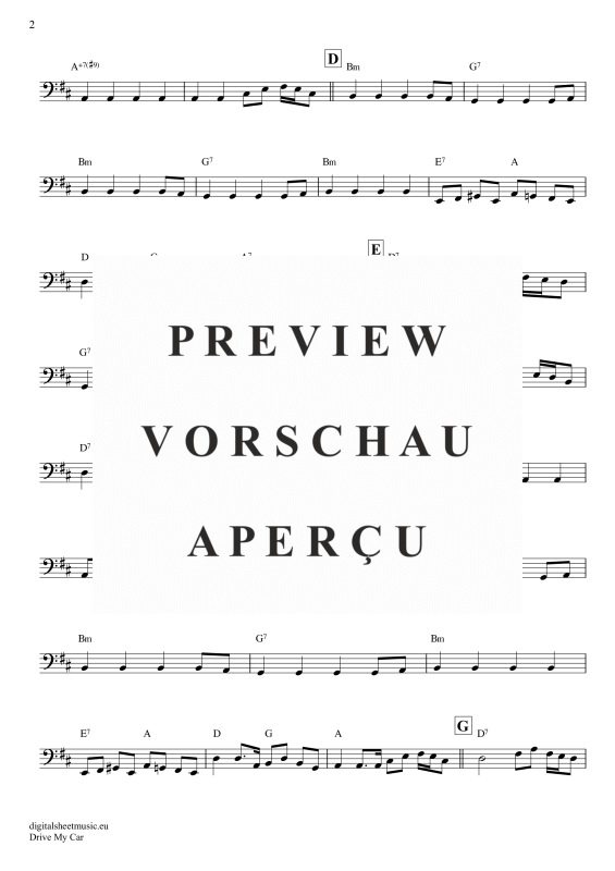 gallery: Drive My Car, Beatles, The, E-Bass