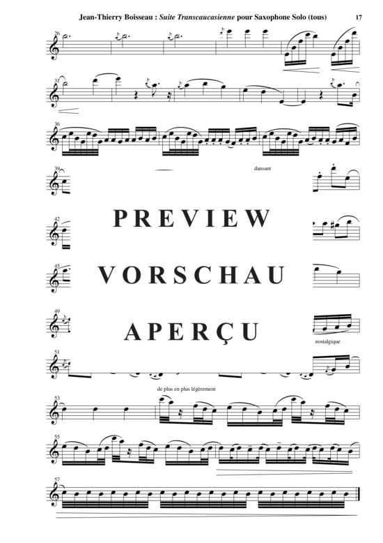 Product gallery: Page 18 of 18 Suite Transcaucasienne (6 études) , , Saxophone Solo