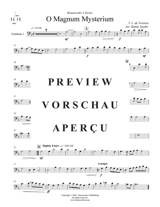 Produktgalerie: Seite 9 von 10 O Magnum Mysterium, , (2xTrompete in B, Horn in F, Posaune)