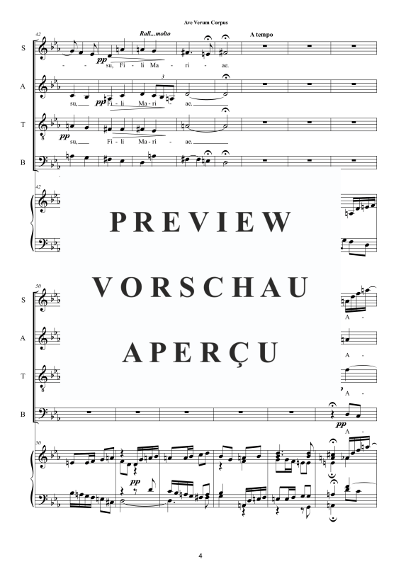 Produktgalerie: Seite 5 von 11 Ave verum corpus, , Sopran, Gemischter Chor und Orgel