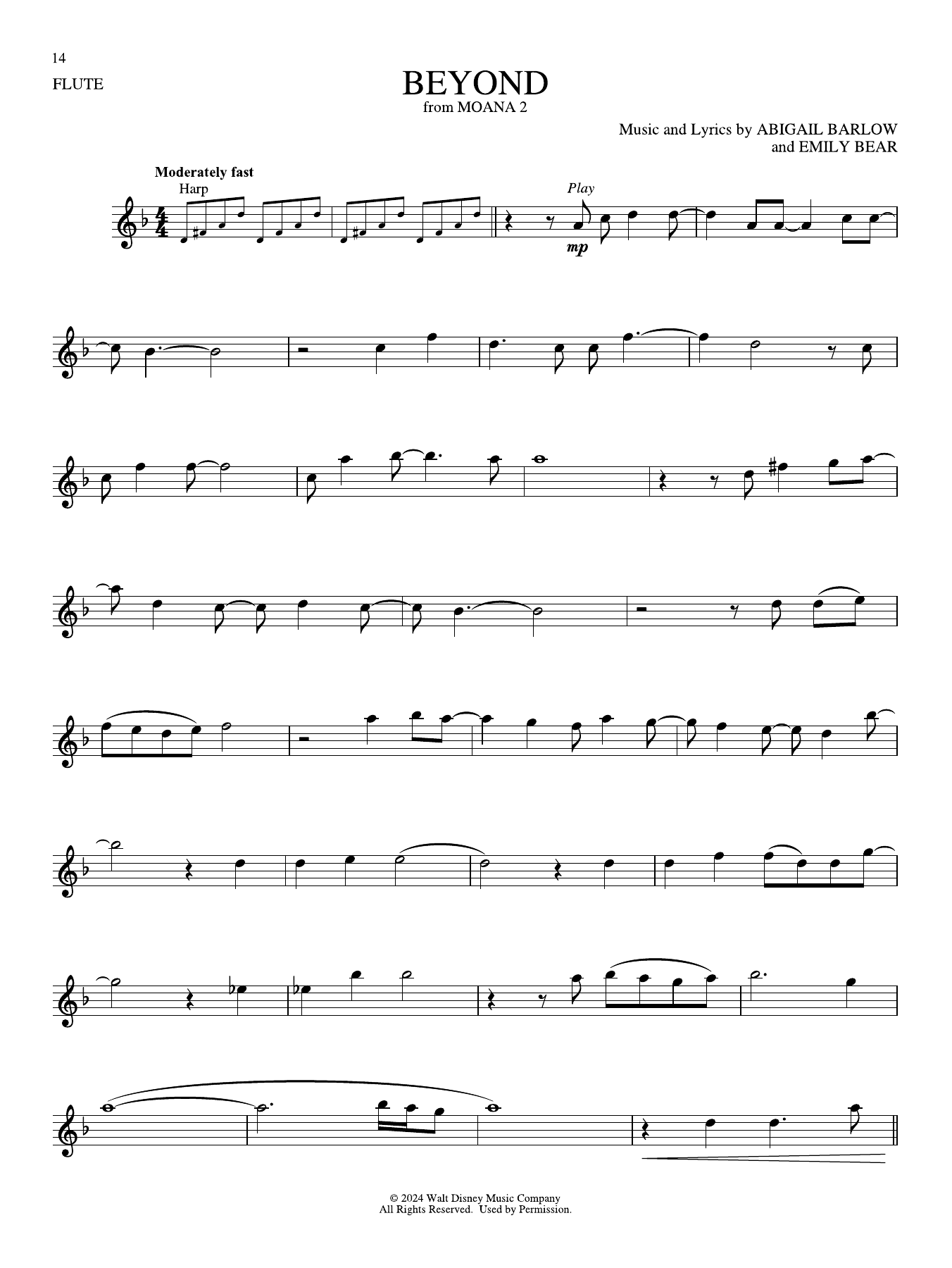 Product gallery: Page 1 of 1 Beyond (from Moana 2), Abigail Barlow & Emily Bear