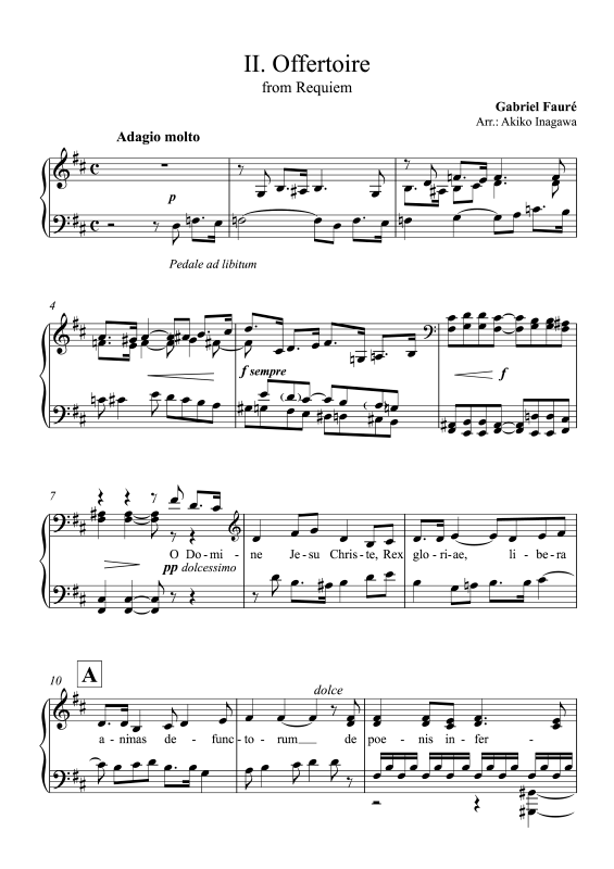 Product picture to: Requiem - II. OffertoireGabriel Fauré