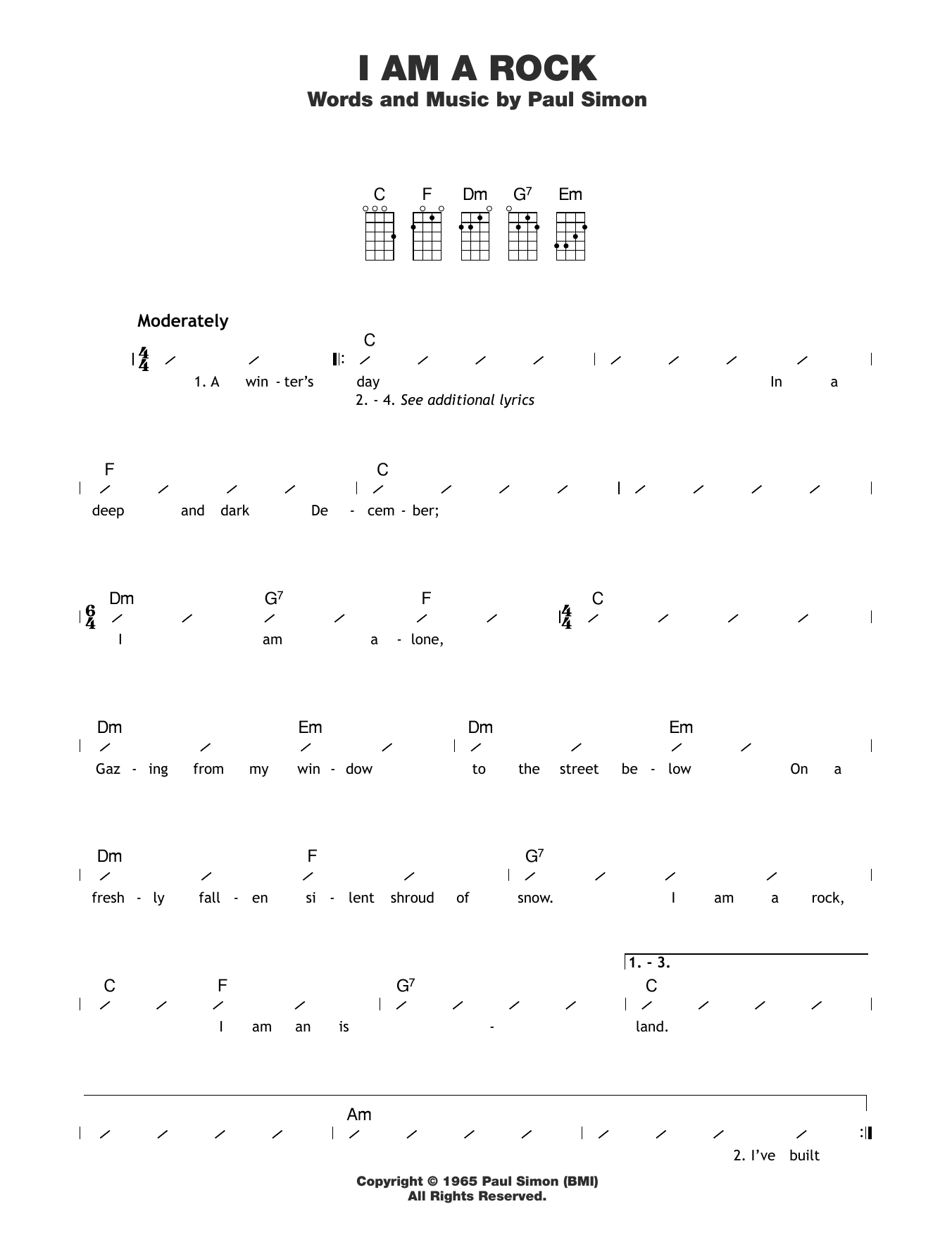 Product gallery: Page 1 of 1 I Am A Rock, Simon & Garfunkel