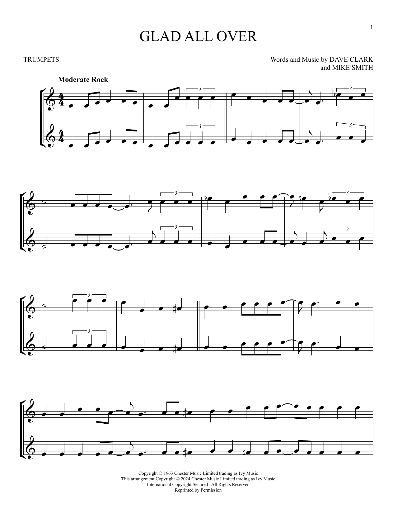 Produktgalerie: Seite 1 von 1 Glad All Over, The Dave Clark Five, Trompete