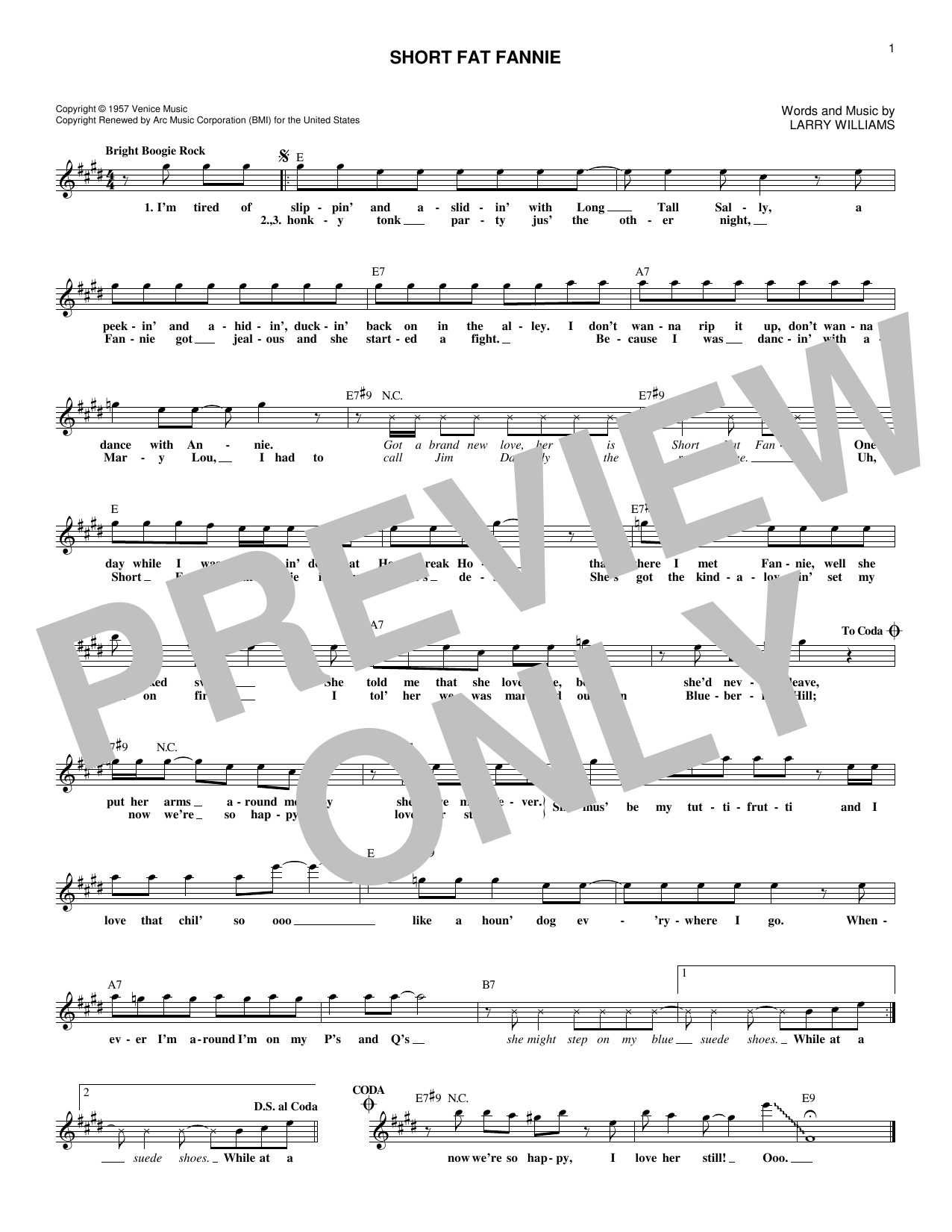 Produktgalerie: Seite 1 von 1 Short Fat Fannie, Larry Williams, Melodieinstrument