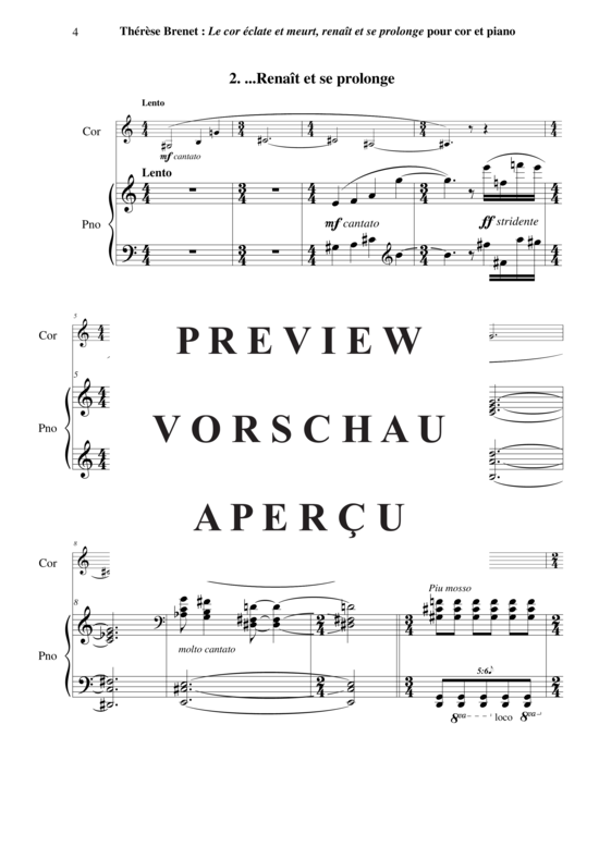 Produktgalerie: Seite 5 von 10 Le cor éclate et meurt, renaît et se prolonge , , (Klavier + Horn)