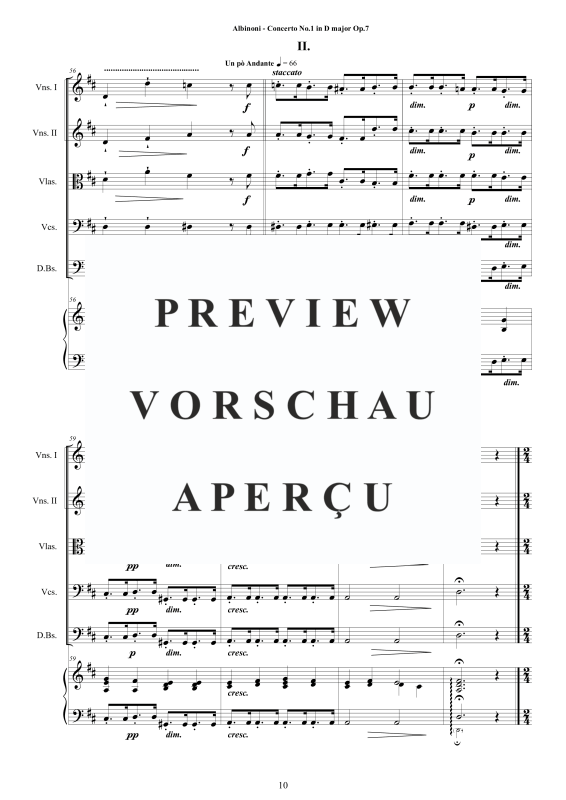 Product gallery: Page 11 of 11 Concerto No.1 in D-Dur Op.7, , String Ensemble and Harpsichord
