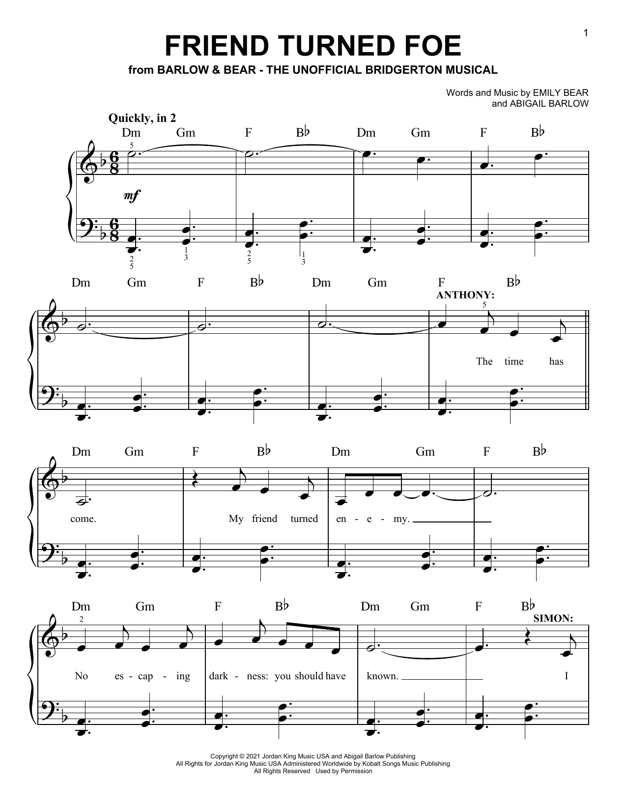 Produktbild zu: Friend Turned Foe (from The Unofficial Bridgerton Musical)