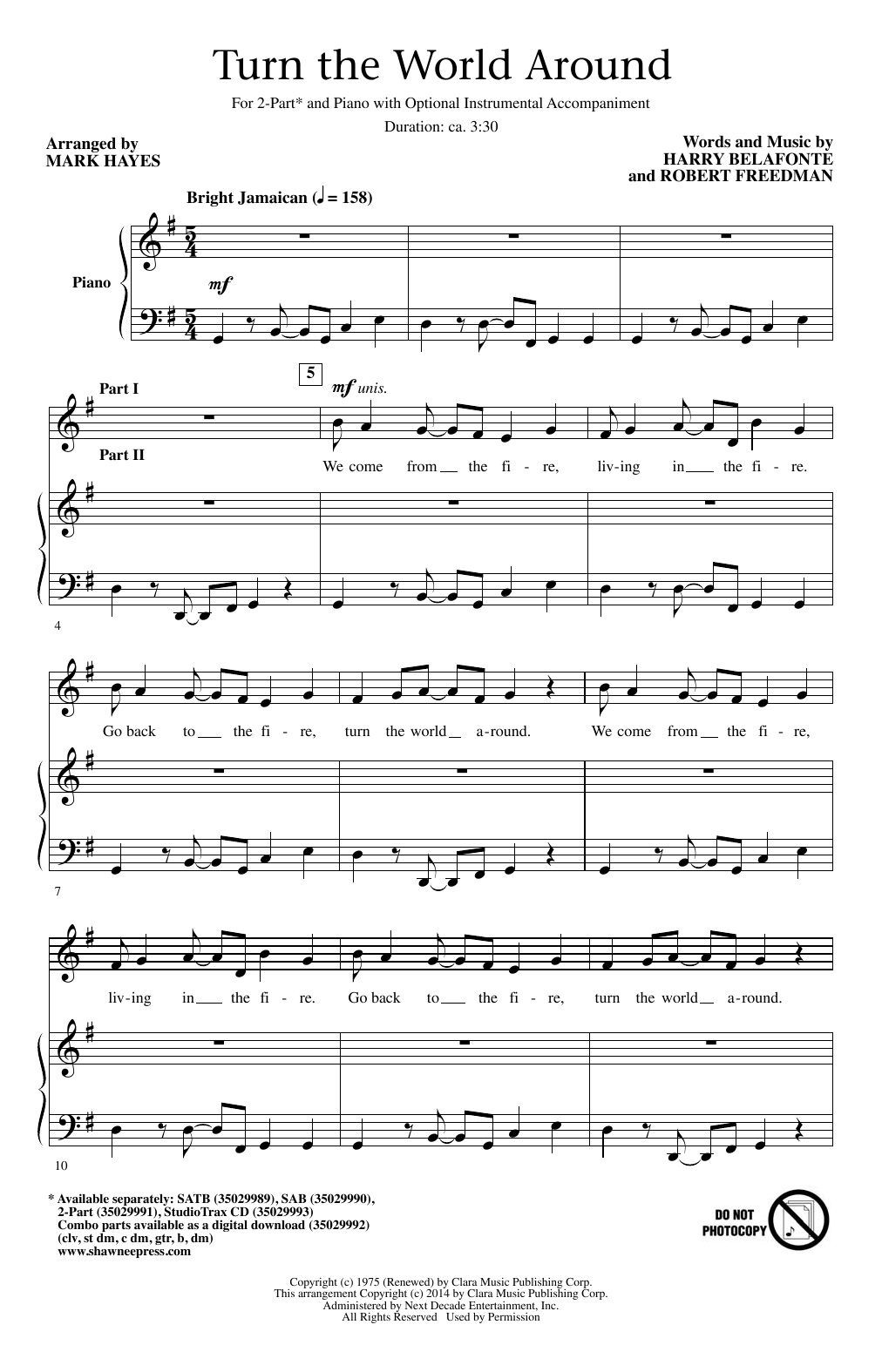 Produktbild zu: Turn The World Around (arr. Mark Hayes)