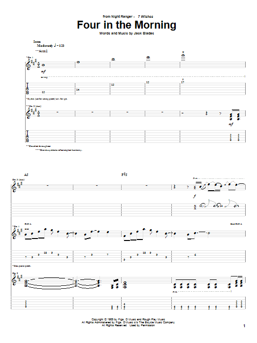 Product gallery: Page 1 of 1 Four In The Morning, Night Ranger