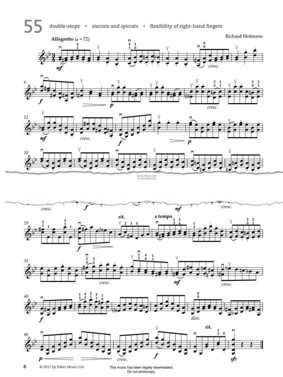 Produktgalerie: Seite 1 von 1 Study No.55 Allegretto (from '80 Graded Studies For Violin Book Two'), Richard Hofmann, Violine