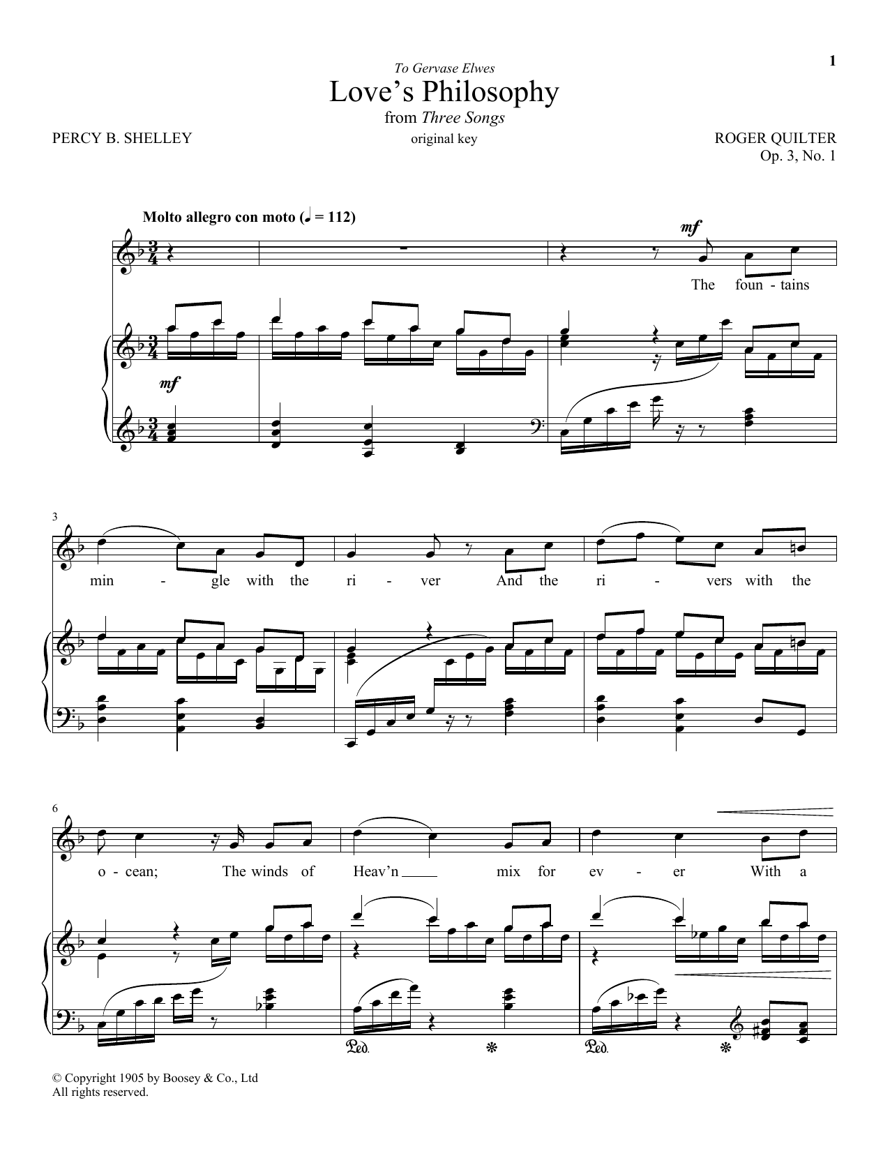Product picture to: Love's Philosophy, Op. 3, No. 1