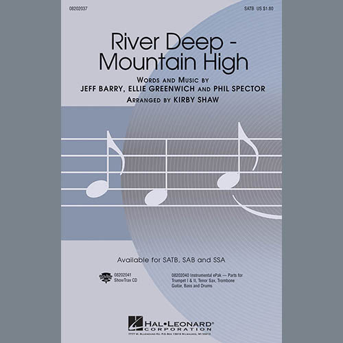 Produktbild zu: River Deep - Mountain High (arr. Kirby Shaw)