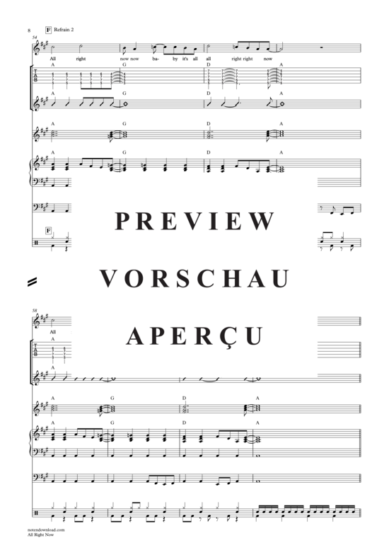 Produktgalerie: Seite 9 von 21 All Right Now , Free, (Combo Band und Solo Vocal)