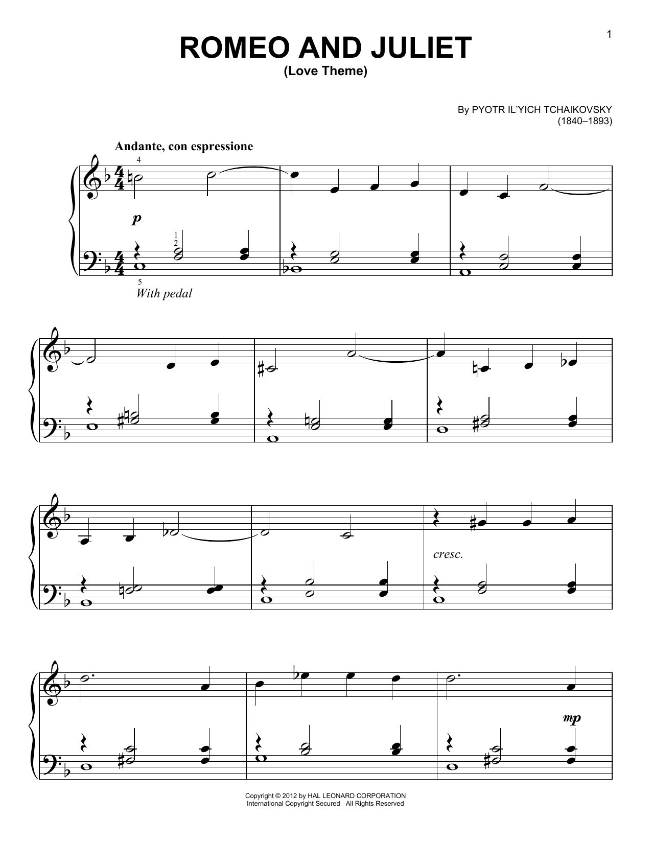 Produktbild zu: Romeo And Juliet (Love Theme)