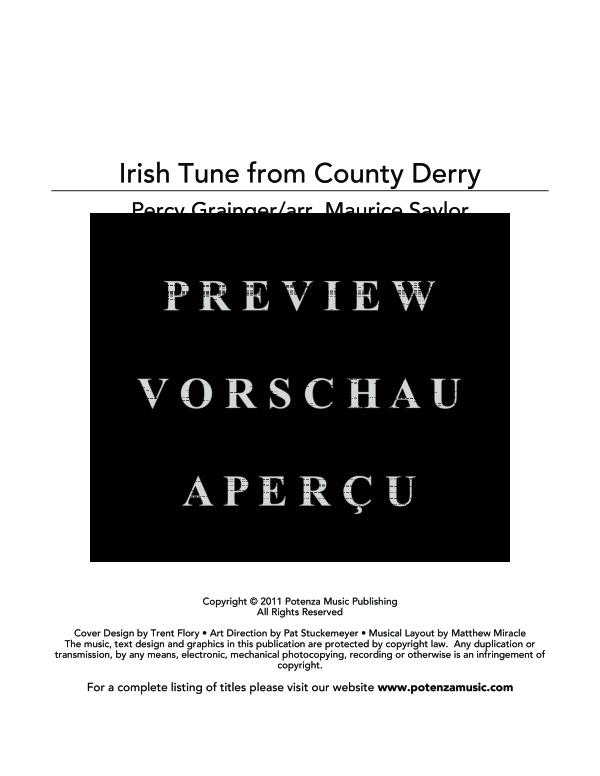 gallery: Irish Tune from County Derry, , (Klarinettenchor)