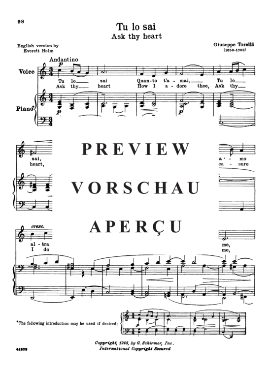 gallery: Tu lo sai, Parisotti, Alessandro, Low Voice and Piano