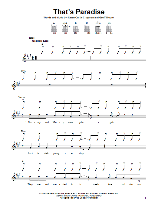 Product gallery: Page 1 of 1 That's Paradise, Steven Curtis Chapman