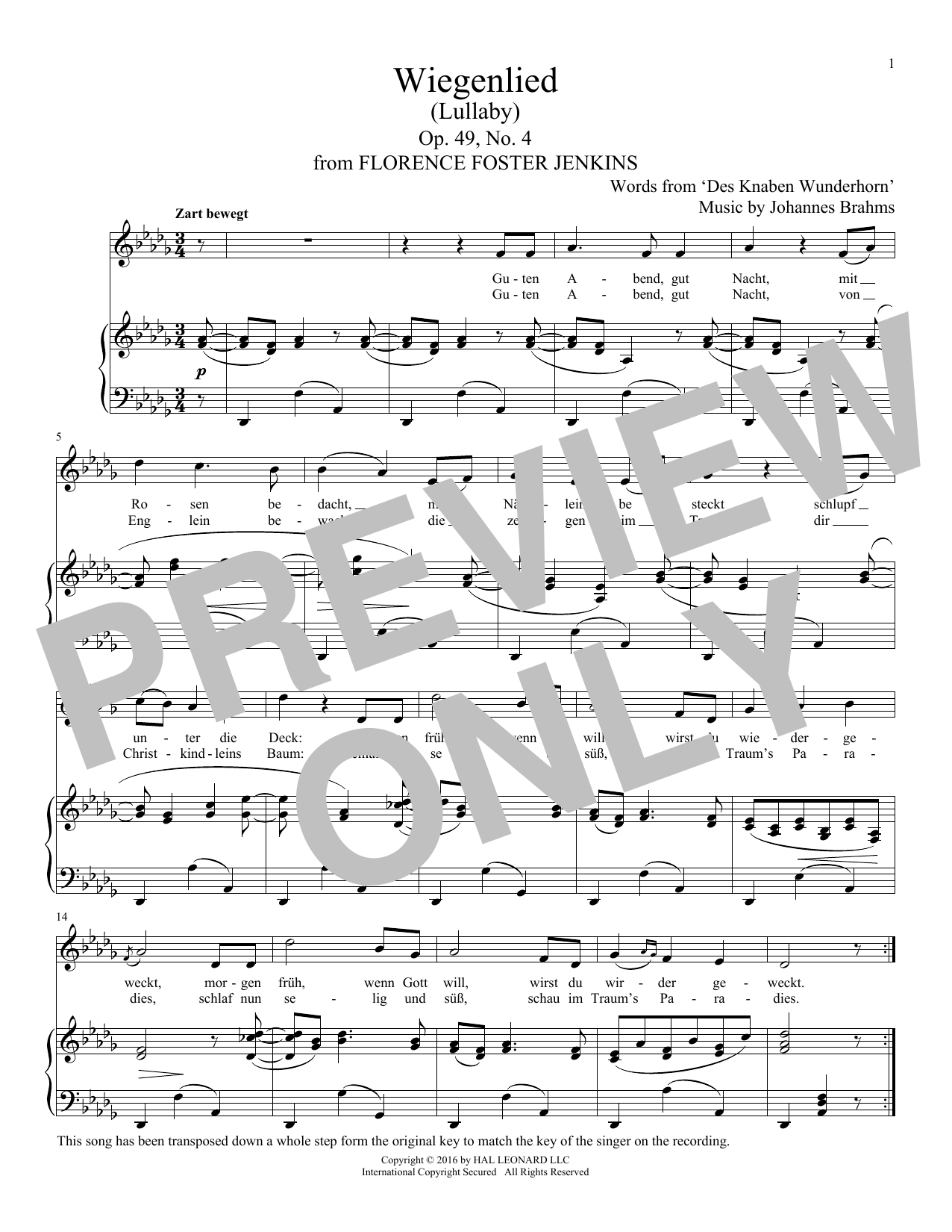 Produktgalerie: Seite 1 von 1 Wiegenlied (Lullaby), Alexandre Desplat, Gesang, Klavier