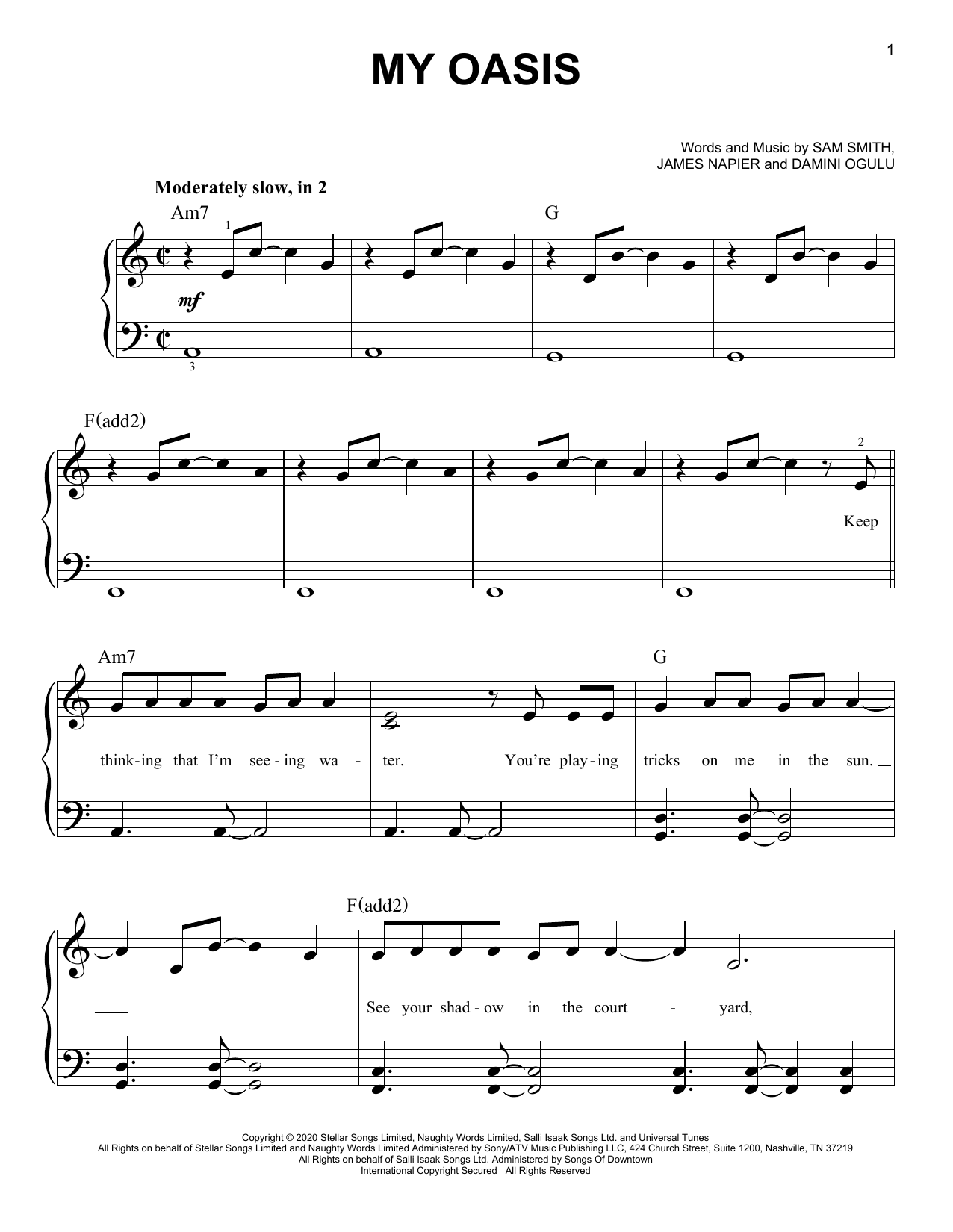 Produktbild zu:  My Oasis (feat. Burna Boy) - Sam Smith