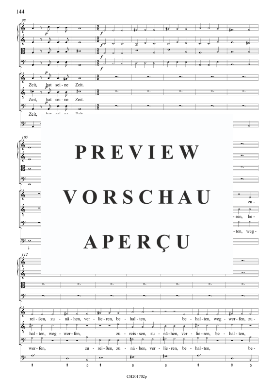 gallery: Ein jegliches hat seine Zeit (Partitur), , Gemischtes Ensemble ATB, 4 Streicher und BC