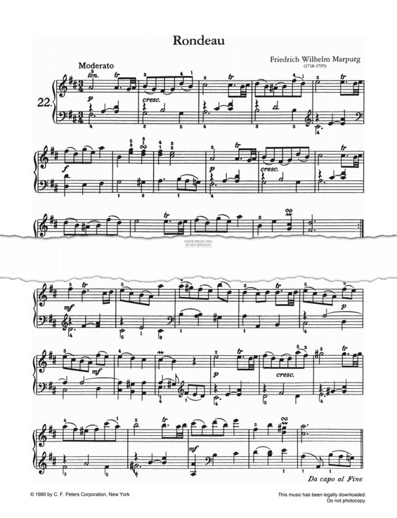 Produktgalerie: Seite 1 von 1 Rondeau, Friedrich Wilhelm Marpurg, Klavier