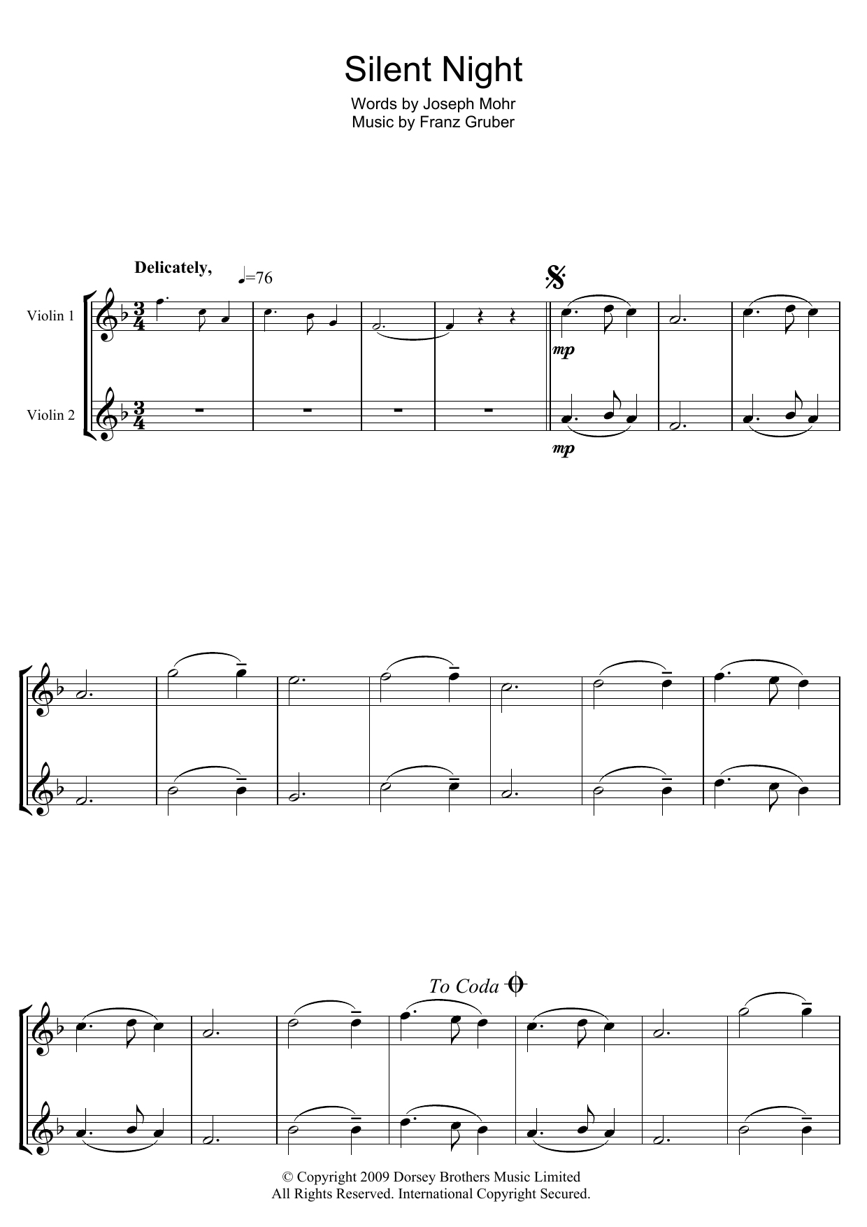 Product gallery: Page 1 of 1 Silent Night, Franz Gruber