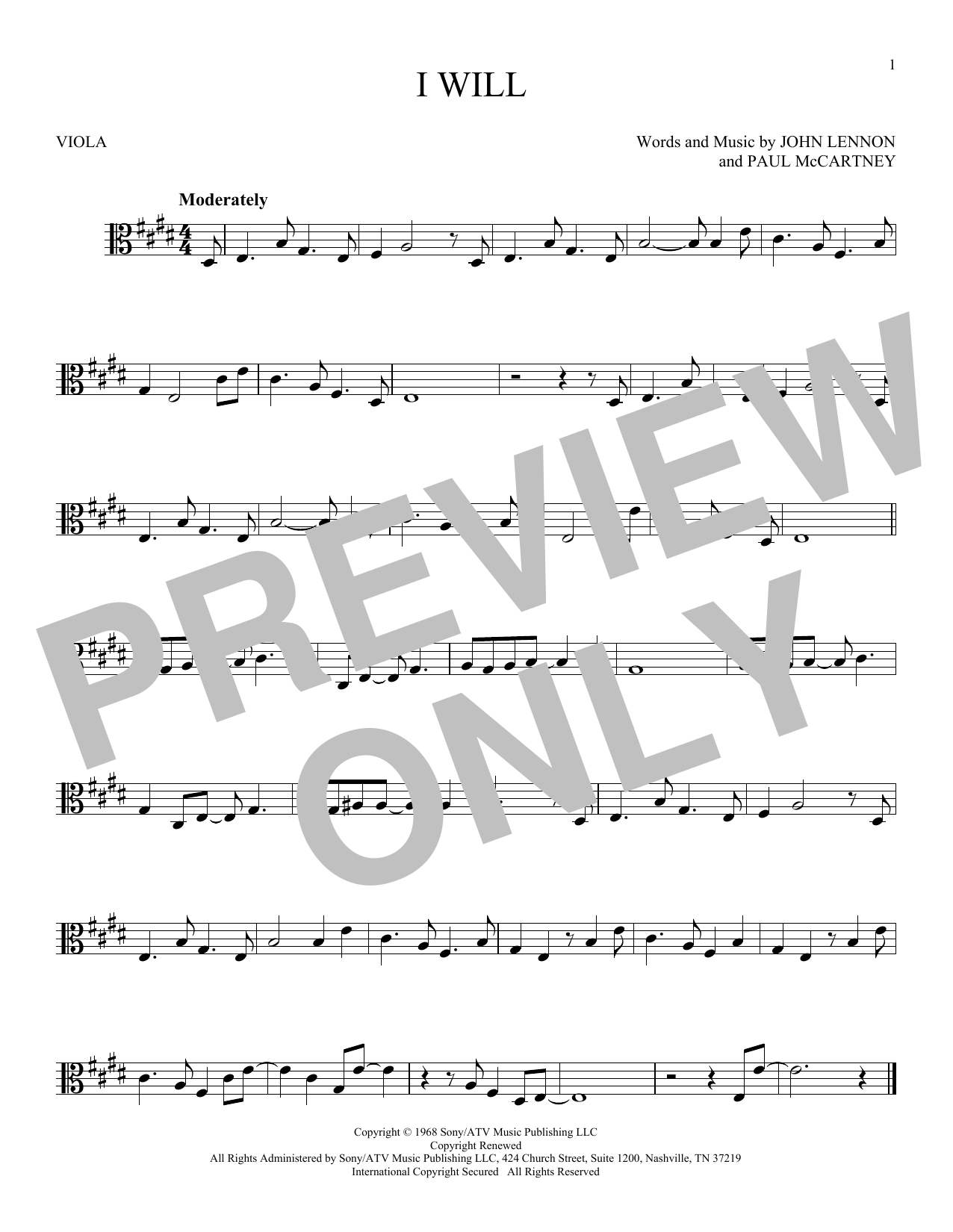 Product gallery: Page 1 of 1 I Will, The Beatles