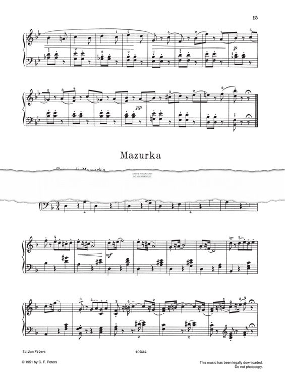 Produktgalerie: Seite 1 von 1 Mazurka, Pyotr Ilyich Tchaikovsky, Klavier