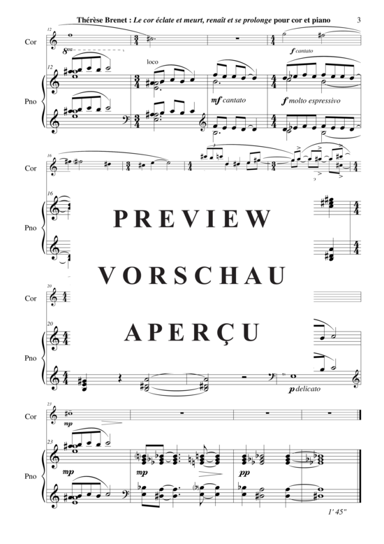 Produktgalerie: Seite 4 von 10 Le cor éclate et meurt, renaît et se prolonge , , (Klavier + Horn)