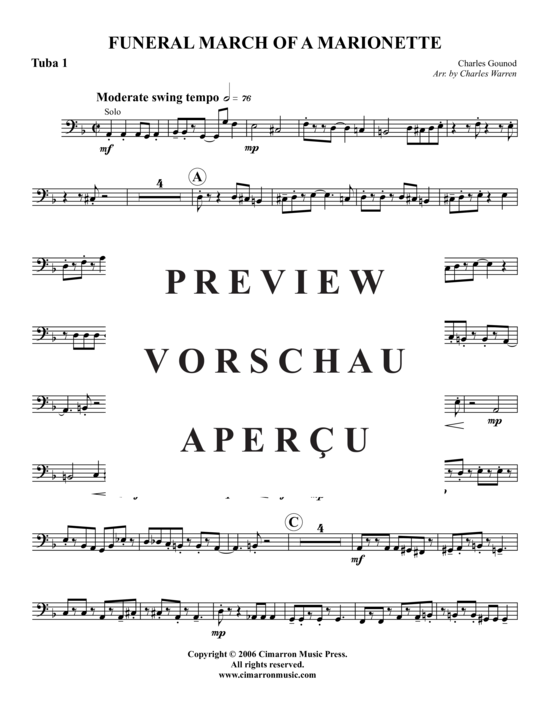 Product gallery: Page 14 of 17 Funeral March of a Marionette , , (Tuba Quartet: 2x Baritone, 2xTuba)