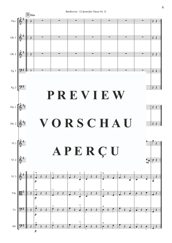 Produktgalerie: Seite 8 von 11 Deutscher Tanz Nr. 11, , Jugendkammerorchester