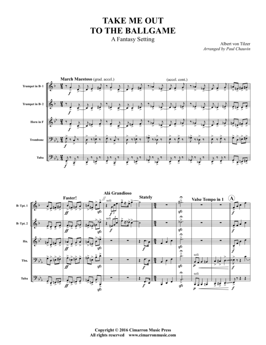 Produktbild zu: Take Me Out to the Ballgame Von Tilzer