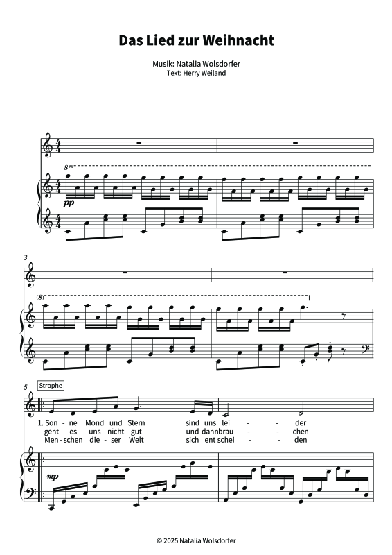 Produktgalerie: Seite 1 von 8 Das Lied zur Weihnacht - Hoffnung, Liebe und das Licht der Heiligen Nacht, , Gesang und Klavier