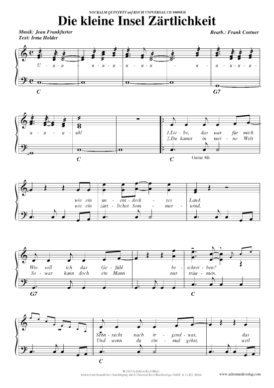 Produktbild zu: Die kleine Insel ZärtlichkeitNockalm Quintett