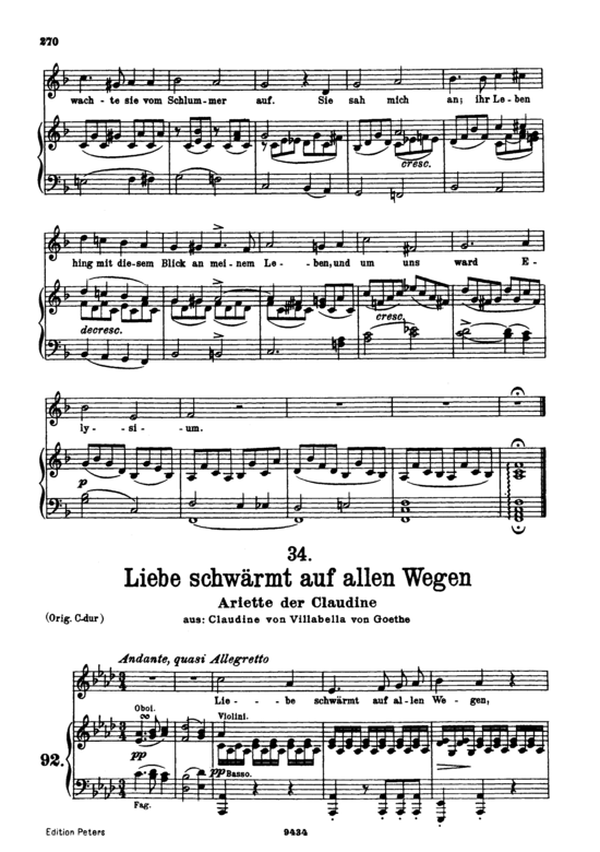 Product picture to: Ariette der Claudine D.239-6 Liebe schwärmt auf allen WegenFranz Schubert
