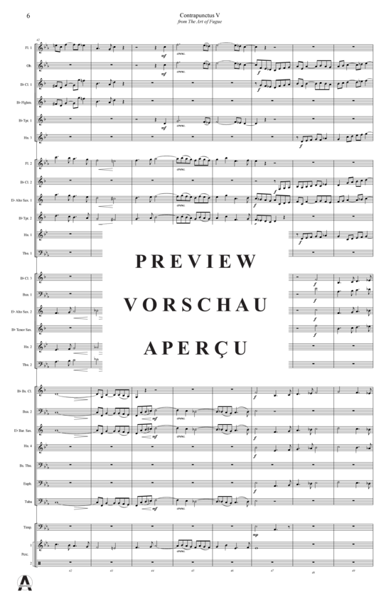 Produktgalerie: Seite 9 von 14 Contrapunctus 5 aus Kunst der Fuge , , (Concert Band)