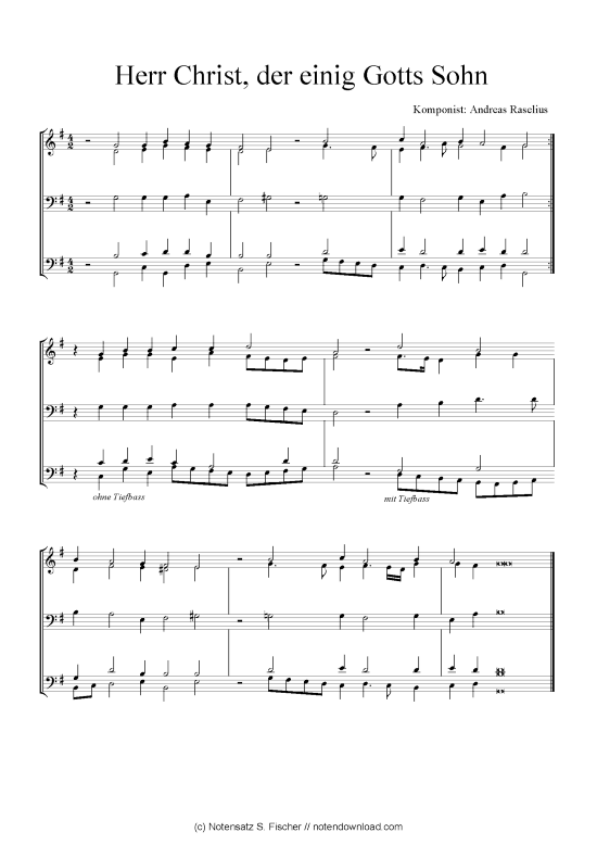 Produktbild zu: Herr Christ, der einig Gotts Sohn Andreas Raselius