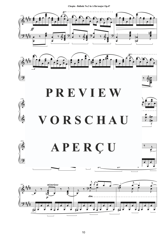 Produktgalerie: Seite 11 von 11 Ballade Nr. 3 As-Dur Op. 47, , Klavier Solo